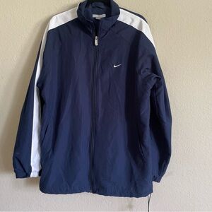 Nike mens classic windbreaker jacket size XL navy white logo lightweight…